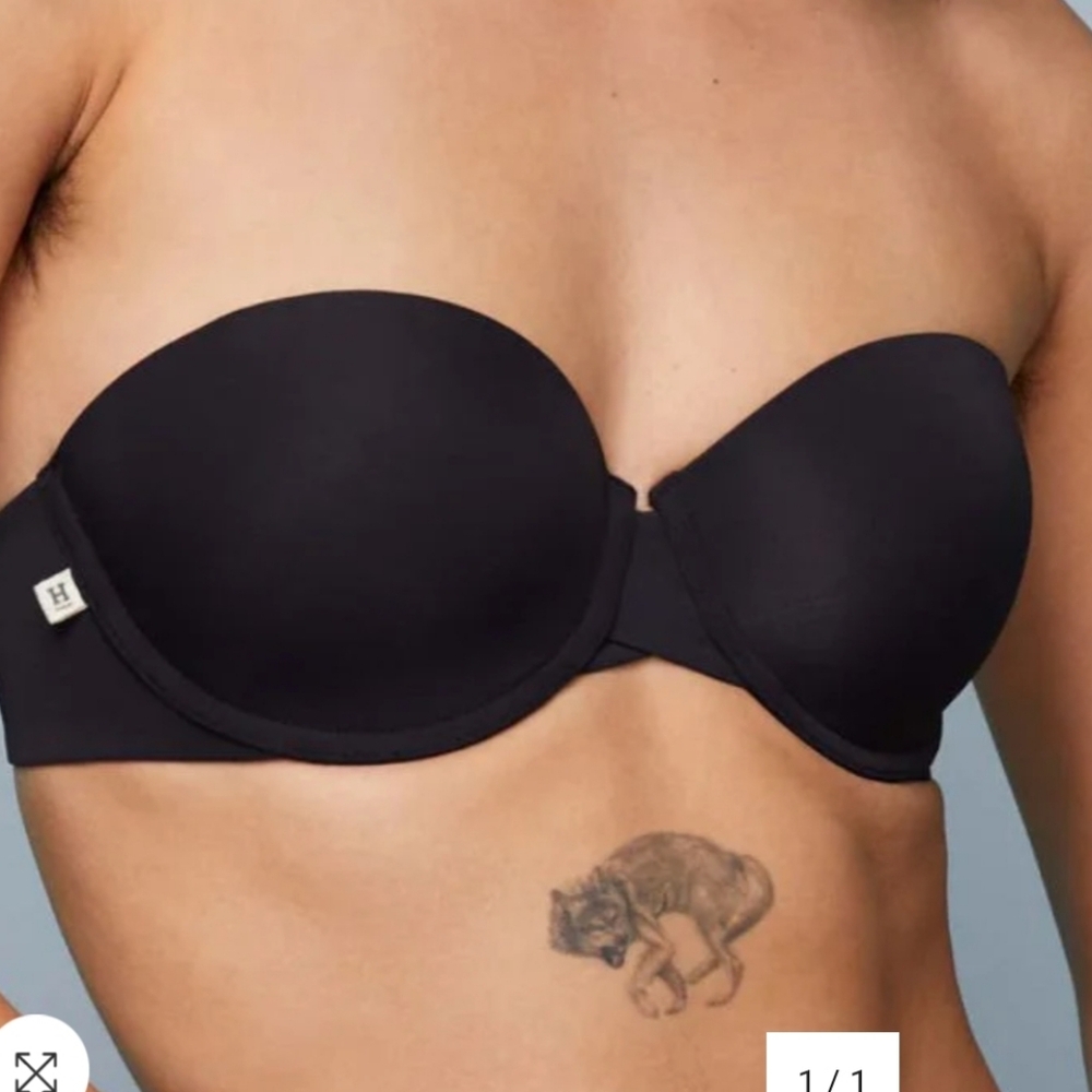 HARPER WILDE   THE FLEX EVERYDAY STRAPLESS BRA:100% LADY LIFTING;BLACK; 32 DDD/F
